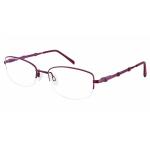 Aristar by Charmant Women's Eyeglasses AR16378 AR/16378 Half Rim Optical Frame - Purple   577 - Lens 51 Bridge 18 Temple 135mm