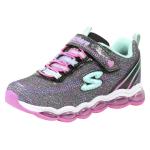 Skechers Little Girl's S Lights Glimmer Lights Light Up Sneakers Shoes - Black/Multi - 2 M US Little Kid