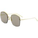 Boucheron Women's Quatre BC0053S BC/0053/S Fashion Square Sunglasses - Gold/Grey Gold Flash   001 - Lens 60 Bridge 19 Temple 140mm