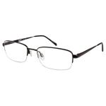 Aristar By Charmant Men's Eyeglasses AR16213 AR/16213 Half Rim Optical Frame - Black   538 - Lens 54 Bridge 19 Temple 145mm