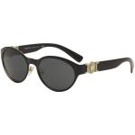 Versace Women's VE2179 VE/2179 Fashion Sunglasses - Black Pale Gold/Grey   129187 - Lens 55 Bridge 17 Temple 140mm