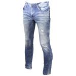 Buffalo By David Bitton Men's Max X Skinny Stretch Jeans - Veined & Sandblasted Indigo (5 Pockets) - 36x30