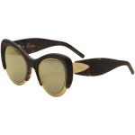 Pomellato Women's PM0010S PM/0010/S Cat Eye Fashion Sunglasses - Matte Dark Tortoise Gold/Bronze Mirror    001  - Lens 48 Bridge 24 Temple 140mm