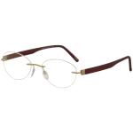 Silhouette Eyeglasses Inspire Chassis 5506 Rimless Optical Frame - Gold/Scarlet   7530 - Bridge 17 Temple 140mm