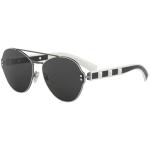 Valentino Women's VA2025 VA/2025 Fashion Pilot Sunglasses - Ruthenium White/Grey   3047/87 - Lens 60 Bridge 16 Temple 140mm