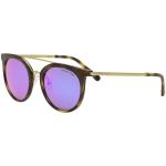 Michael Kors Women's Ila MK2056 MK/2056 Round Sunglasses - Dark Tortoise Gold/Fuchsia Mirror   32704X  -  Lens 50 Bridge 21 Temple 140mm