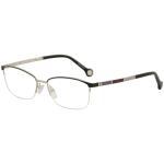 CH Carolina Herrera Women's Eyeglasses VHE077K VHE/077K Half Rim Optical Frame - Black   0583 - Lens 54 Bridge 17 B 36 ED 60 Temple 140mm