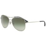 Coach Women's HC7079 HC/7079 901587 Fashion Pilot Sunglasses - Silver/Green Gradient   90018E  - Lens 58 Bridge 14 B 49.2 ED 63.4 Temple 140mm