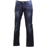 Buffalo By David Bitton Men's Evan X Slim Straight Super Stretch Jeans - Whiskered & Sanded Indigo - 31x32