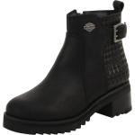 Harley Davidson Women's Kelso Textured Ankle Boots Shoes - Black - 8 D(M) US