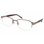 Aristar by Charmant Women's Eyeglasses AR16370 AR/16370 Half Rim Optical Frame - Burgundy   517 - Lens 48 Bridge 17 Temple 130mm