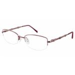 Aristar by Charmant Women's Eyeglasses AR16378 AR/16378 Half Rim Optical Frame - Pink   534 - Lens 51 Bridge 18 Temple 135mm