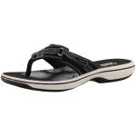 Clarks Women's Breeze Sea Flip Flop Sandals Shoes - Black - 6 B(M) US