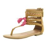 Jessica Simpson Little/Big Girl's Kristen Gladiator Sandals Shoes - Brown - 5 M US Big Kid
