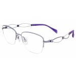 Charmant Line Art Women's Eyeglasses XL2106 XL/2106 Half Rim Optical Frame - Violet   VO - Lens 51 Bridge 17 Temple 135mm