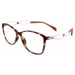 Line Art Women's Eyeglasses XL2101 XL/2101 Full Rim Titanium Optical Frame - Demi Brown   DB - Lens 52 Bridge 14 Temple 135mm