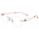 Charmant Line Art Women's Eyeglasses XL2117 XL/2117 Rimless Optical Frame - Rose Gold   RG - Lens 52 Bridge 17 Temple 135mm