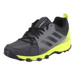 Adidas Men's Tracerocker Trail Running Sneakers Shoes - Grey Four/Black/Semi Solar Yellow - 9.5 D(M) US