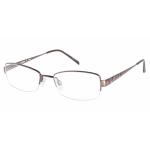 Aristar By Charmant Women's Eyeglasses AR16324 AR/16324 Half Rim Optical Frame - Brown - Lens 51 Bridge 18 Temple 140mm