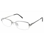 Aristar By Charmant Women's Eyeglasses AR16350 AR/16350 Half Rim Optical Frame - Silver - Lens 52 Bridge 18 Temple 140mm