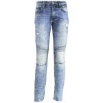 Buffalo By David Bitton Men's Max X Skinny Stretch Jeans - Torn & Damaged Indigo (5 Pockets) - 34x30