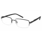 Aristar By Charmant Men's Eyeglasses AR16237 AR/16237 Half Rim Optical Frame - Black - Lens 54 Bridge 18 Temple 140mm