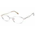 Aristar By Charmant Women's Eyeglasses AR16346 AR/16346 Full Rim Optical Frame - Gold - Lens 52 Bridge 17 Temple 135mm