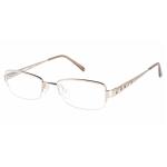 Aristar By Charmant Women's Eyeglasses AR16324 AR/16324 Half Rim Optical Frame - Gold - Lens 51 Bridge 18 Temple 140mm