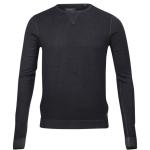 Blue Chrome Buffalo David Bitton Men's Wajug Crew Neck Long Sleeve Wool Sweater - Black - Medium
