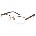 Aristar By Charmant Men's Eyeglasses AR16237 AR/16237 Half Rim Optical Frame - Brown - Lens 54 Bridge 18 Temple 140mm