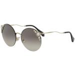 Miu Miu Women's SMU52T SMU/52T Fashion Round Sunglasses - Pale Gold Gemstones/Grey Grad Silver Mir   VW7/5O0 - Lens 60 Bridge 18 B 57 ED 60.1 Temple 145mm