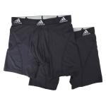 Adidas Men's 2 Pc Sport Performance Climalite Boxer Briefs Underwear - Black/Black - Small