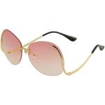 Yaaas! Women's 6630 A Gold Fashion Round Sunglasses - Gold/Pink   B - Medium Fit