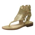 Vince Camuto Little/Big Girl's Juli Perforated Gladiator Sandals Shoes - Gold Rush - 2 M US Little Kid
