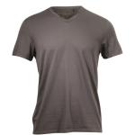 Blue Chrome Buffalo David Bitton Men's Talit V Neck Short Sleeve Cotton T Shirt - Terra - Small