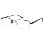 Aristar By Charmant Men's Eyeglasses AR16213 AR/16213 Half Rim Optical Frame - Brown   535 - Lens 52 Bridge 19 Temple 140mm