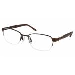 Aristar by Charmant Women's Eyeglasses AR16370 AR/16370 Half Rim Optical Frame - Black   538 - Lens 48 Bridge 17 Temple 130mm