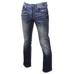 Buffalo By David Bitton Men's Evan X Slim Straight Stretch Jeans - Sandblasted & Worn Indigo - 36x32