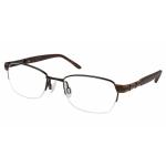 Aristar by Charmant Women's Eyeglasses AR16370 AR/16370 Half Rim Optical Frame - Black   538 - Lens 46 Bridge 17 Temple 130mm