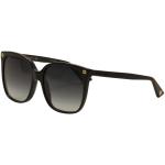 Gucci Women's GG0022S GG/0022/S Fashion Sunglasses - Black Gold Logo/Grey Gradient   001  - Lens 57 Bridge 18 Temple 140mm