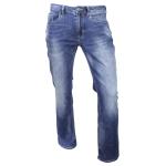 Buffalo By David Bitton Men's Evan X Slim Straight Super Stretch Jeans - Sanded & Destroyed Indigo - 31x32