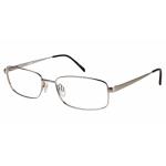 Aristar By Charmant Men's Eyeglasses AR16212 AR/16212 Full Rim Optical Frame - Silver - Lens 55 Bridge 18 Temple 140mm