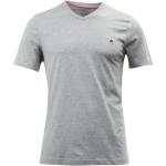 Tommy Hilfiger Men's Core Flag Short Sleeve V Neck Cotton T Shirt - Grey - Large