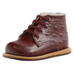 Josmo Infant First Walker Fashion Lace Up Oxfords Shoes - Burgundy Patent Ostrich - 5.5 M US Toddler