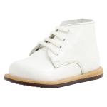 Josmo Infant First Walker Fashion Lace Up Oxfords Shoes - White Patent Ostrich - 6.5 M US Toddler