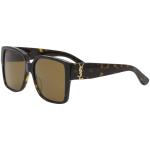 Saint Laurent Women's Monogram SL M9 M/9 Square Sunglasses - Havana/Brown   003  - Lens 55 Bridge 16 Temple 140mm