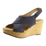 Clarks Women's Annadel Eirwyn Cork Wedge Sandals Shoes - Blue - 7.5 B(M) US