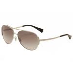 Coach Women's HC7067 HC/7067 Fashion Pilot Sunglasses - Silver - Lens 59 Bridge 14 Temple 140mm