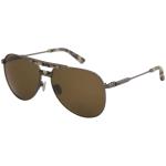 - Satin Titanium/Brown   015 - Lens 59 Bridge 14 Temple 140mm