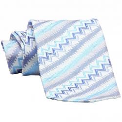 Missoni Men s 100  Silk Blue Patterned Tie ST   U3419